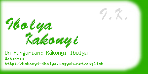 ibolya kakonyi business card
